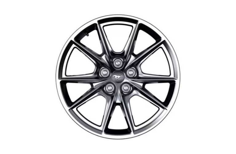 2025 Ford Mustang wheel on white