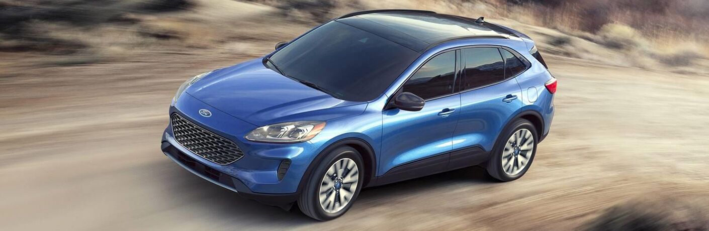 blue 2020 Ford Escape top view