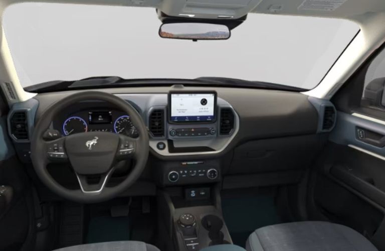 2024 Ford Bronco Sport Heritage steering wheel and display screen