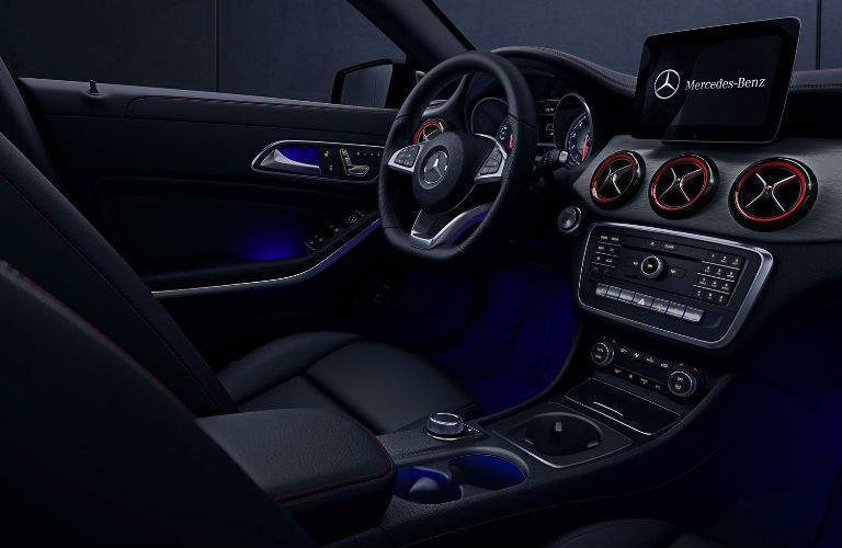 2018 Mercedes-Benz CLA black interior view