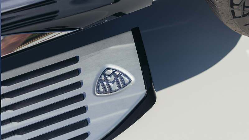 The Maybach branded retractable running board / step on the 2027 Maybach GLS 680 SUV