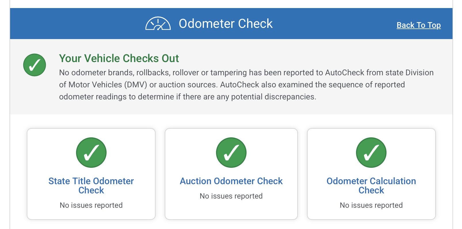 AutoCheck verifies data with state Division of Motor Vehicles (DMV) and auction sources