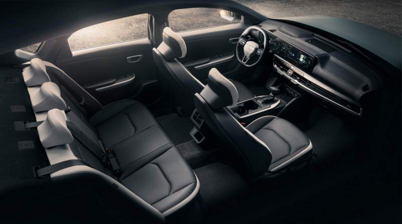 The cabin of the Kia K4.