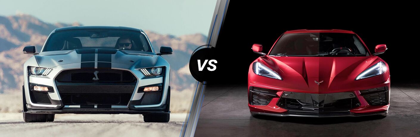 2020 Ford Mustang GT500 and 2020 Chevrolet Corvette in comparison image
