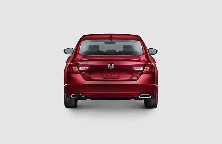 rear view of red honda accord