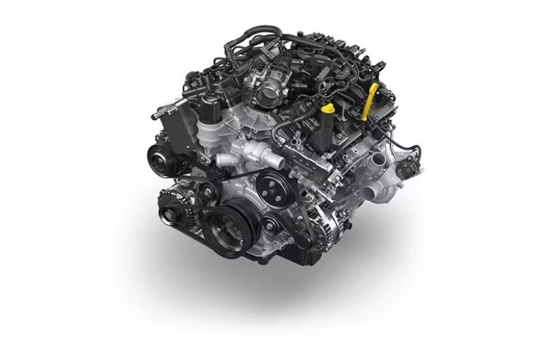 2025 Ford F-150 XL engine on white