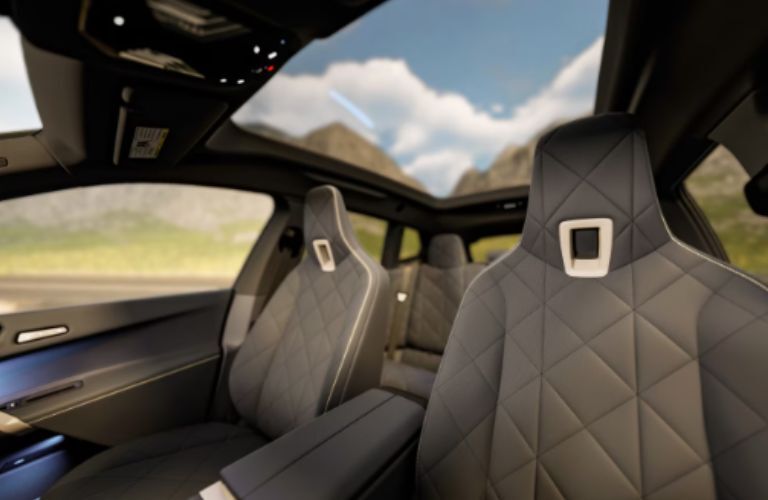 interior steering and dashboard of the 2025 BMW iX