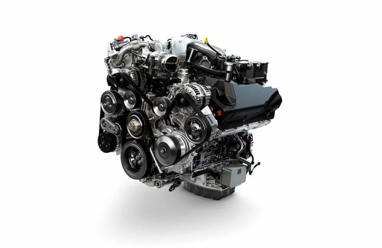 2025 Ford F-350 XL engine on white background