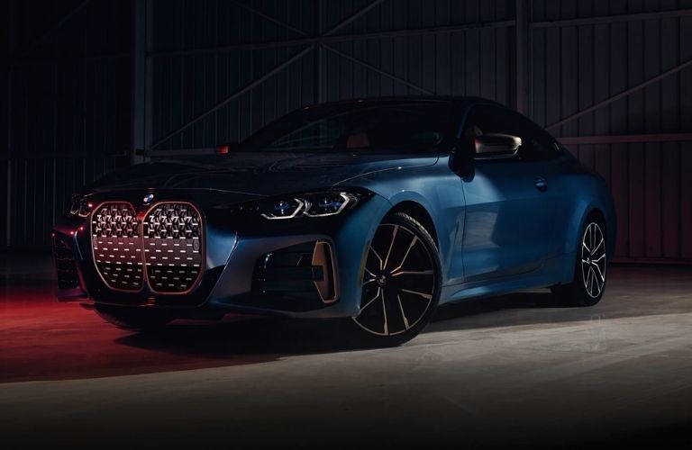 diagonal front view image of a BMW vehicle