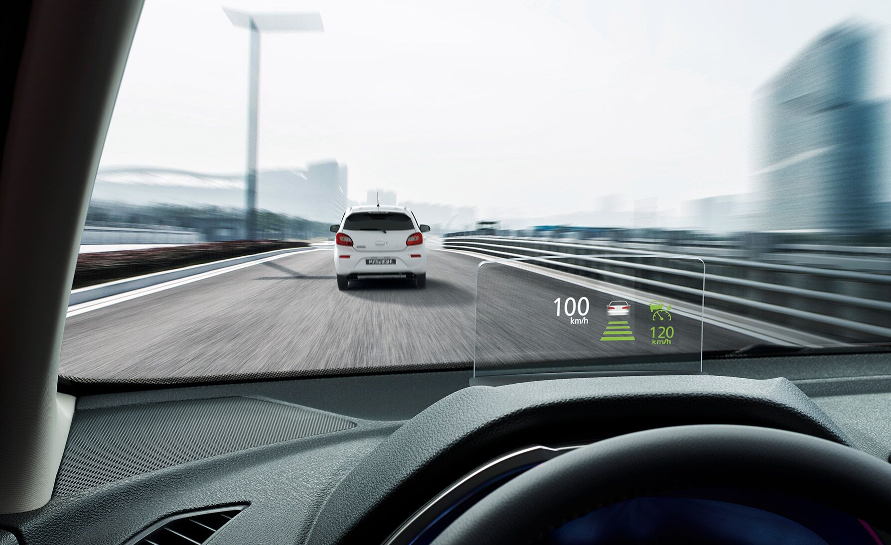 2022 Mitsubishi Outlander interior white front cabin view