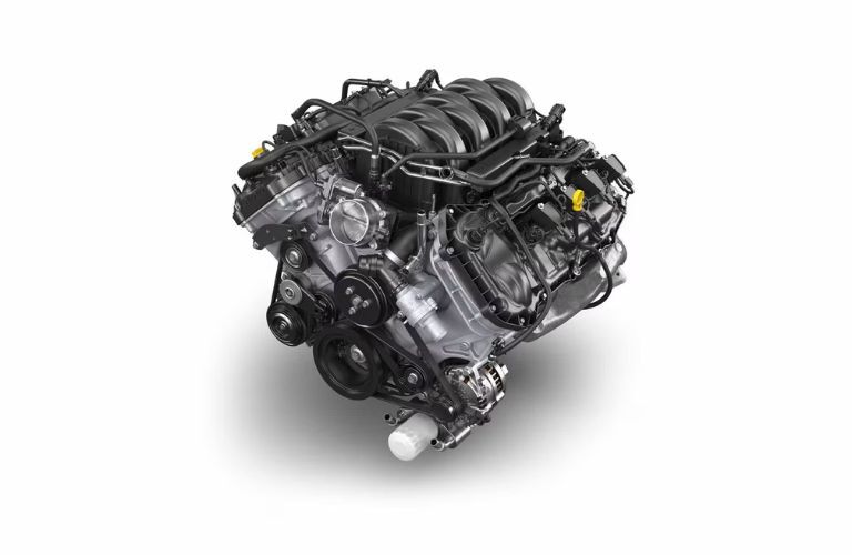 2026 Ford F-150 King Ranch engine on white
