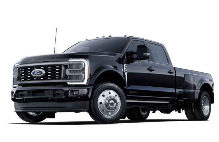 2025 Ford F-450 King Ranch front and side angle on white