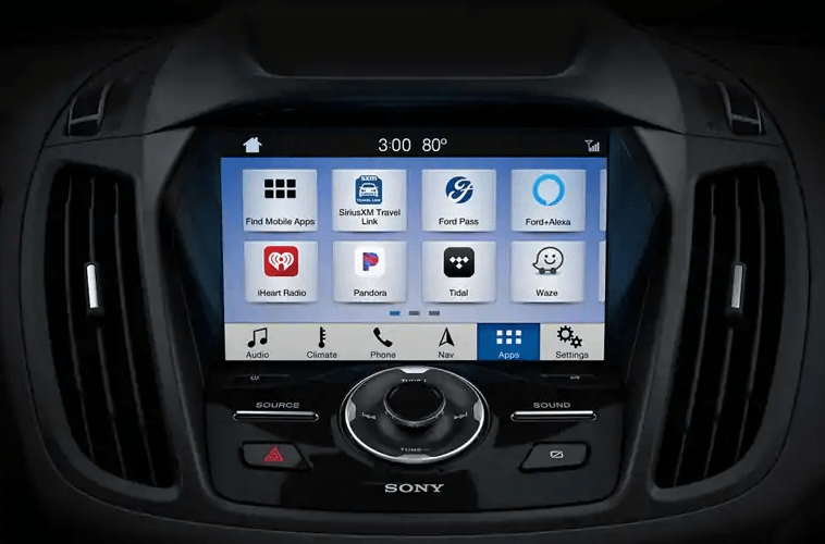 Centre infotainment touchscreen inside 2019 Ford Escape SE