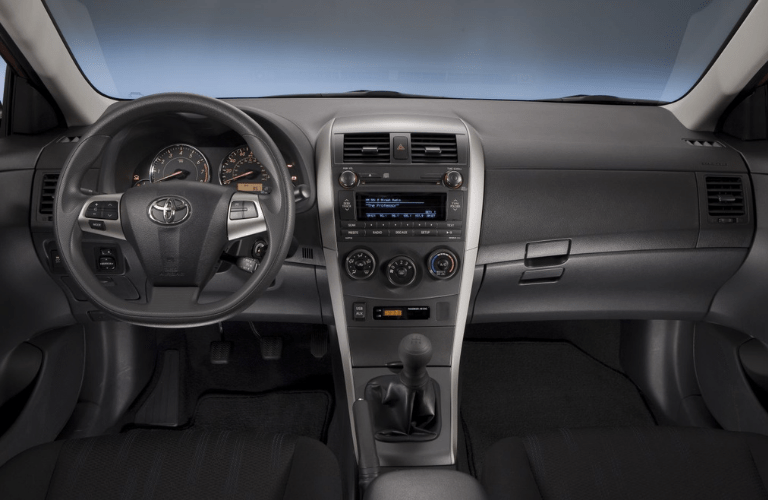 2011 Toyota Corolla steering wheel and interior