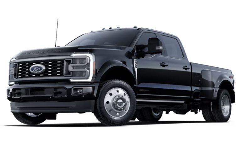 2025 Ford F-450 Platinum front and side angle on white