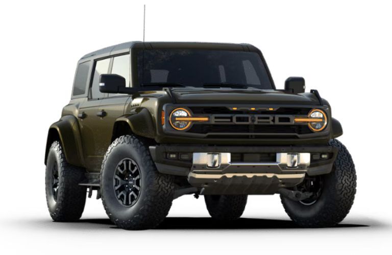 2025 Ford Bronco Raptor front view on white