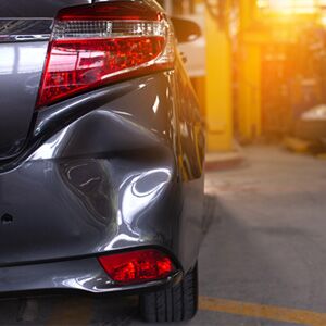 Car with a dent