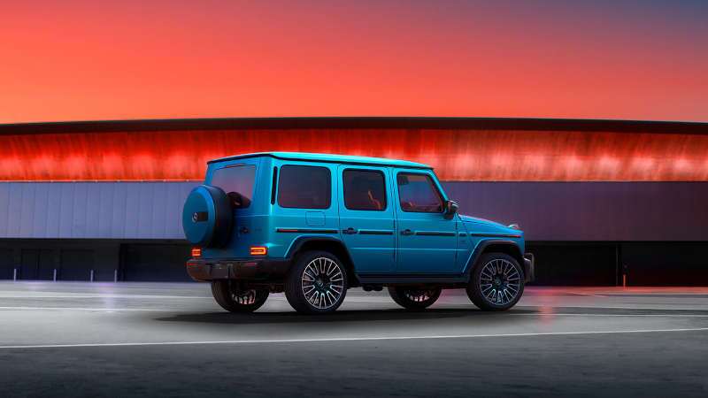 A side exterior view of the 2026 Mercedes-Benz AMG® G 63 SUV