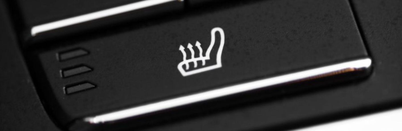 View of the seat heating activation button