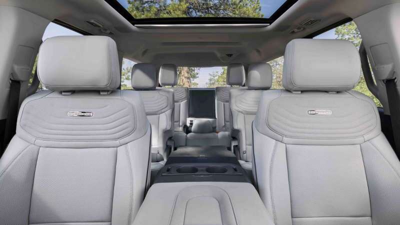 The luxurious and spacious interior of the 2025 Ford Expedition Platinum.