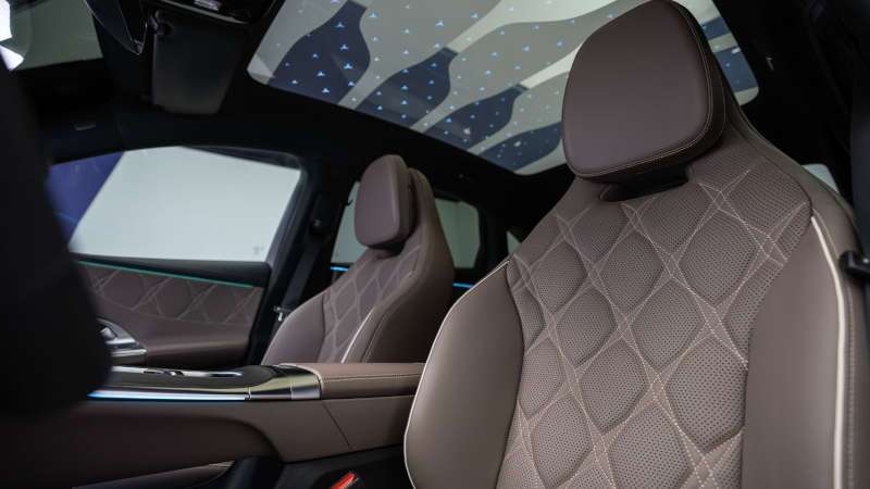 The front seating in the 2027 Electric C-Class Sedan