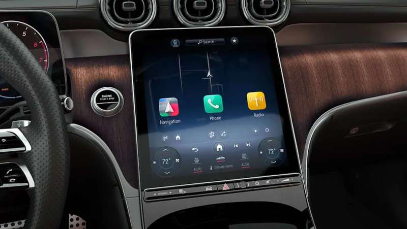 The infotainment system in the 2026 Mercedes-Benz GLC 350e 4MATIC® SUV