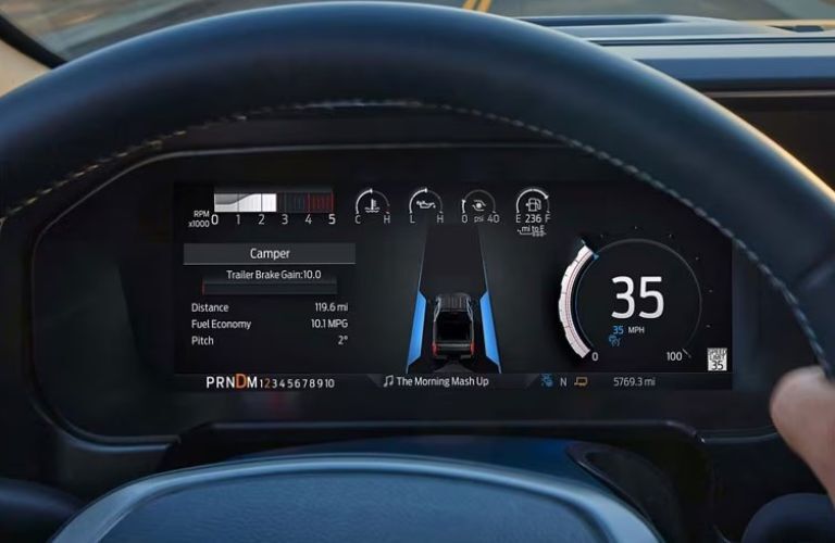 2025 Ford F-250 Lariat steering wheel close up