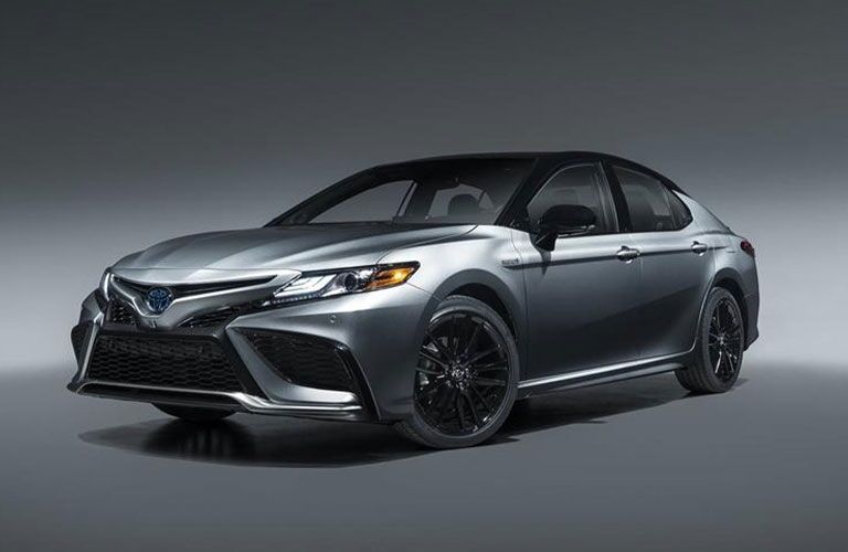 2021 Toyota Camry Hybrid silver front side view