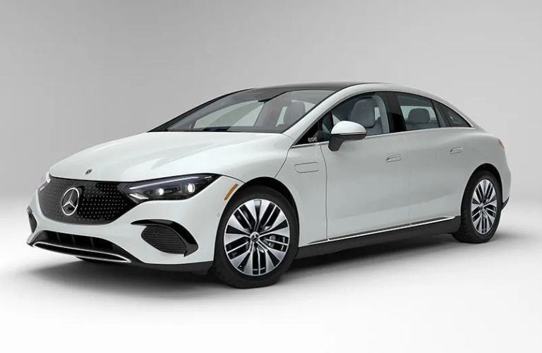 Front-quarter view of the 2026 Mercedes-Benz EQE 320+ Sedan