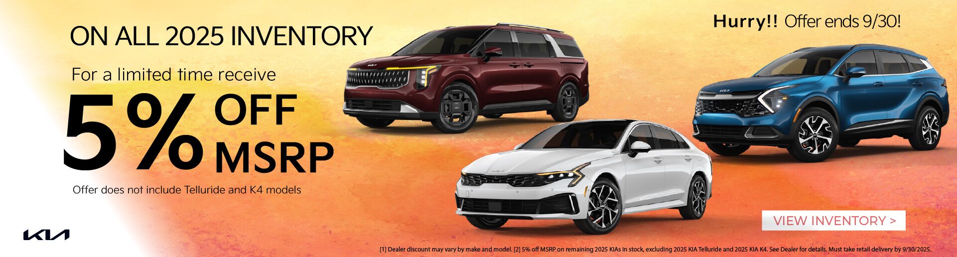2025 Select Models 5% Off