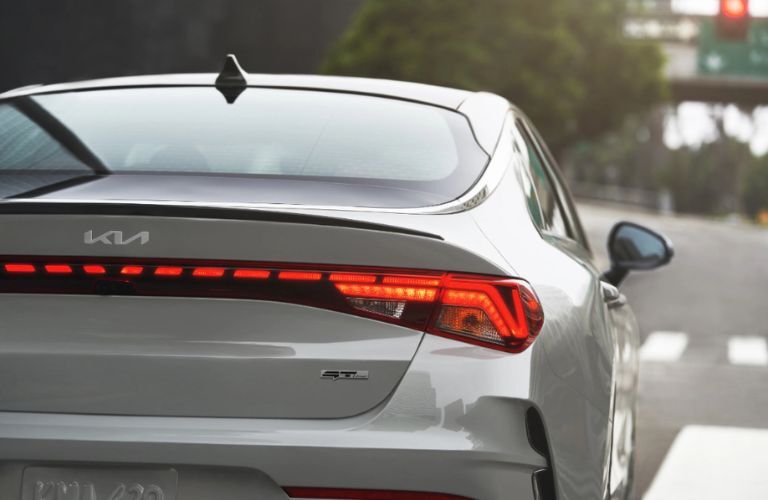 Close up image of the 2023 Kia K5 GT's LED taillights