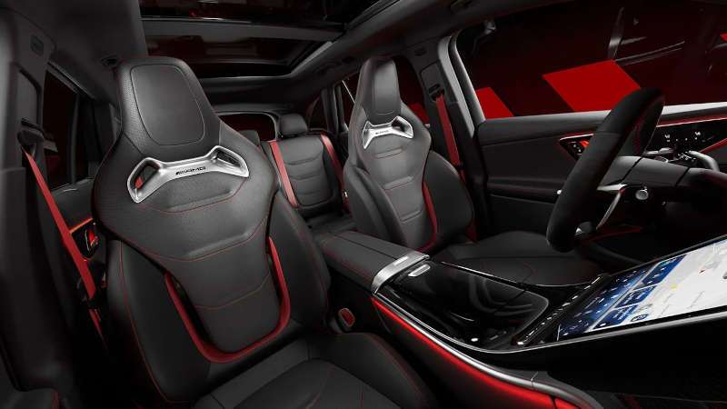 The cabin of the GLC 43 SUV