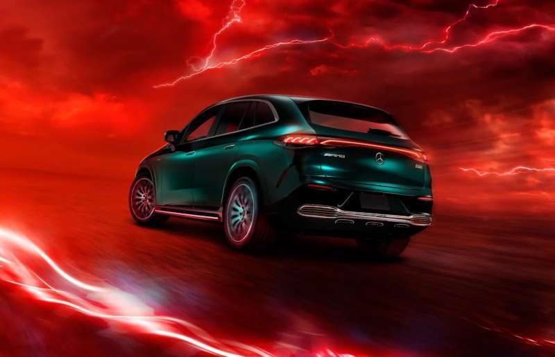 The rear quarter exterior view of the 2026 AMG® EQE SUV