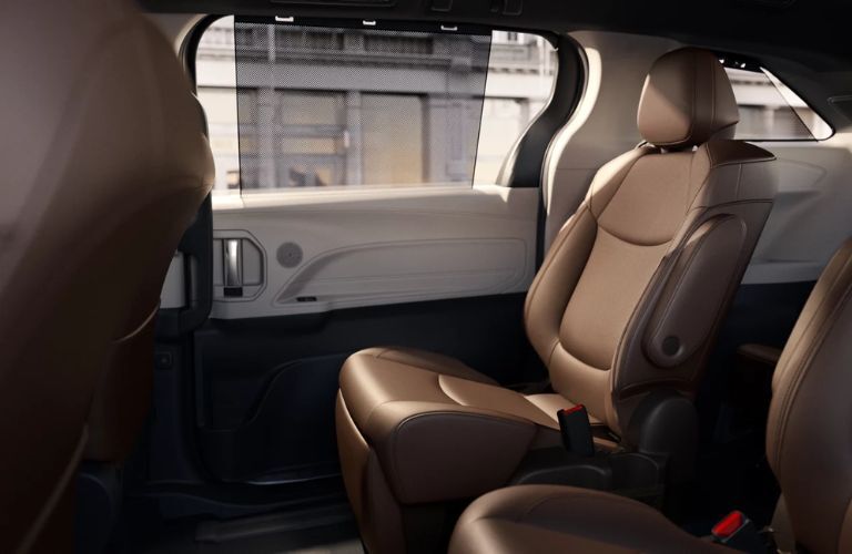 Rear seats and Leg space of the 2024 Toyota Sienna