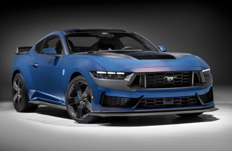 2024 Ford Mustang side and front view