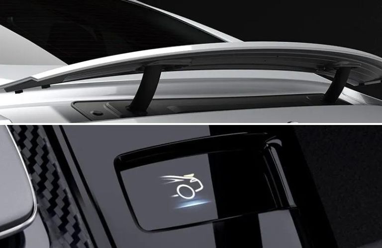 Multistage active rear spoiler of the 2024 Mercedes-AMG GT 63 SE PERFORMANCE 4-door Coupe