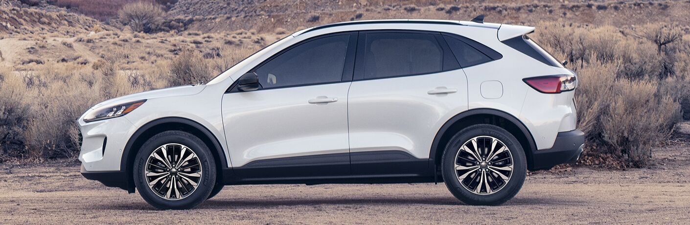 2022 Ford Escape SE side view with white paint