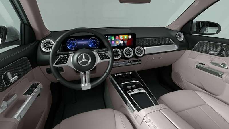 A cockpit view of the 2025 Mercedes-Benz EQB 250+ SUV