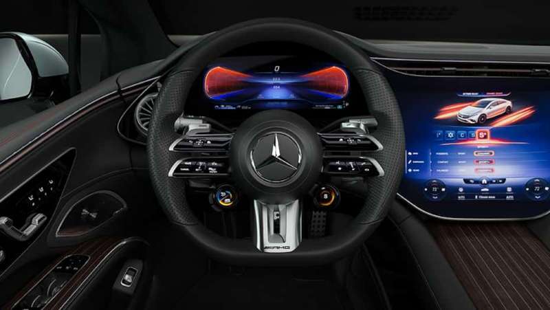 The controls and displays in the AMG® EQS Sedan