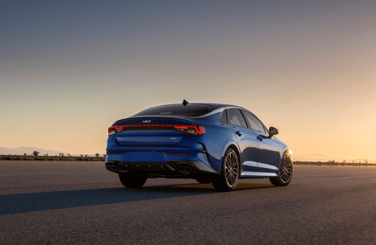 2022 Kia K5 from back on road