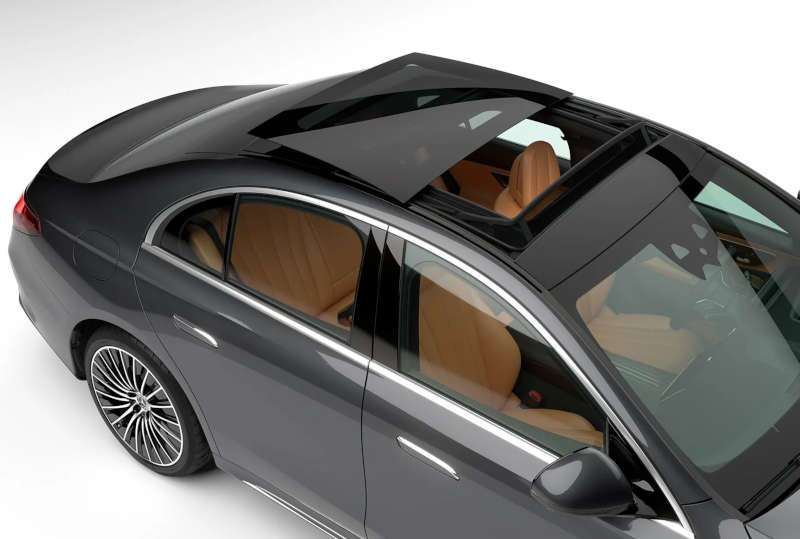 A top-down view of the 2026 Mercedes-Benz E 350 Sedan