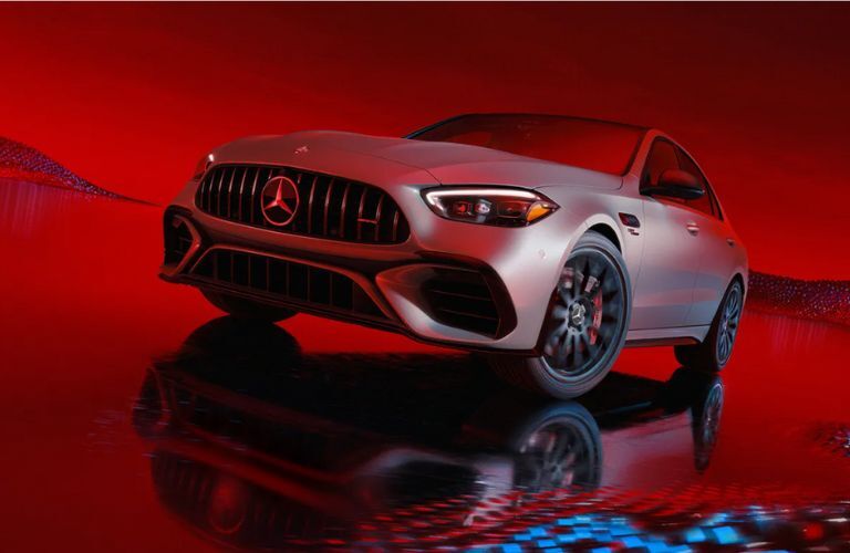 close up of front view of the 2025 Mercedes-Benz AMG® C 63 S E PERFORMANCE Sedan