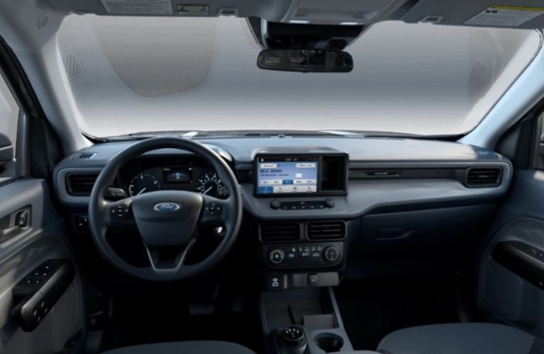 2024 Ford Maverick XL steering wheel and windshield