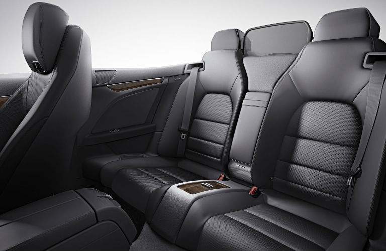 2017 E-Class Cabriolet Backseat in Black Leather