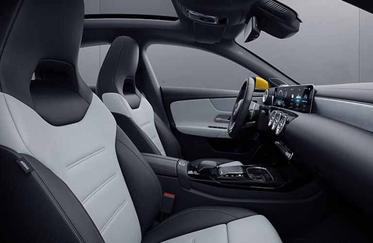 Front seats in the 2023 Mercedes-Benz CLA AMG® 35 Coupe