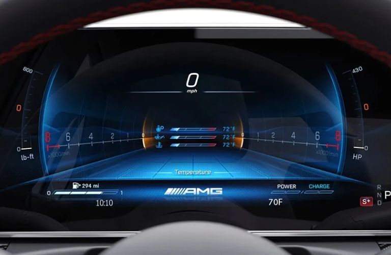 modern instrument cluster of the 2025 Mercedes-Benz AMG® C 43 Sedan