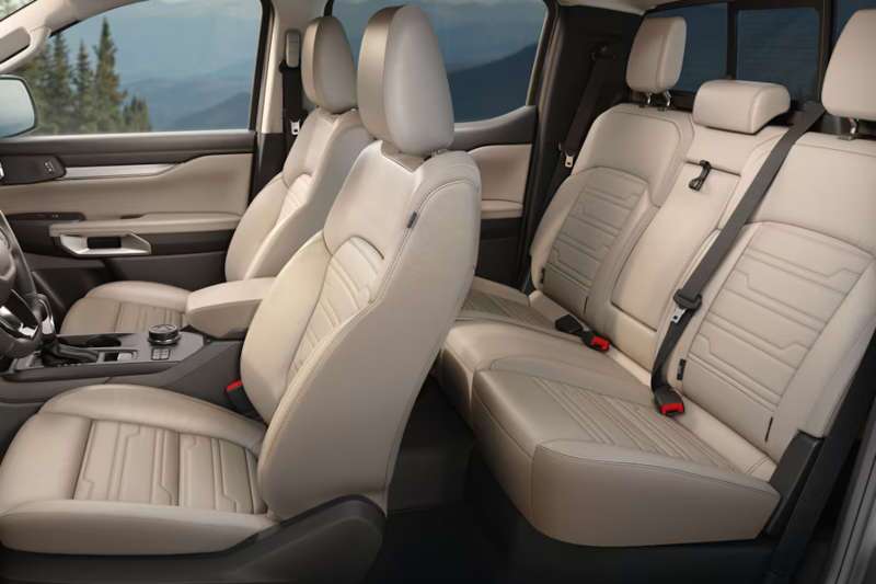 A view of the seating in the Ford Ranger.
