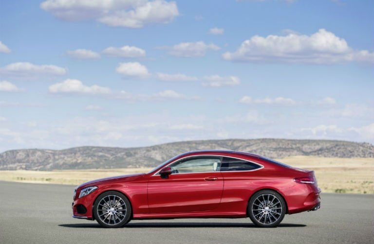 2018 Mercedes-Benz C-Class parked by the desert