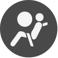 seat belt and airbag icon