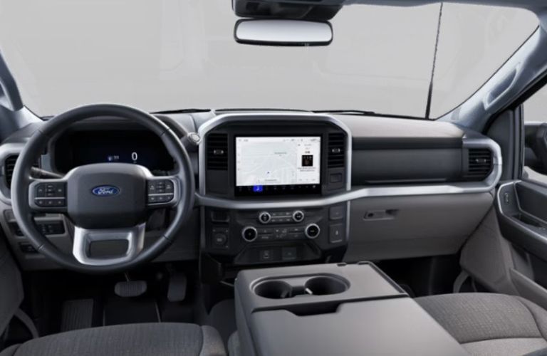 2025 Ford F-150 XLT front seats and steering wheel